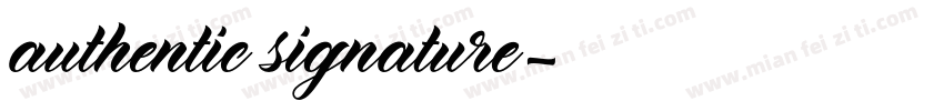 authentic signature字体转换